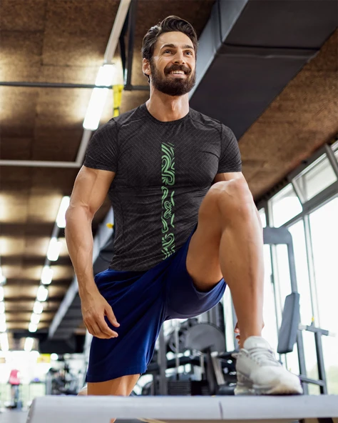 Desenli Antrenman ve Spor Forması, Halı Saha Forması, Nefes Alan Tişört, Yüksek Kalite Gym Tshirt - 5