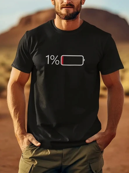 Baskılı Oversize Bisiklet Yaka T-shirt - Siyah ürün görseli