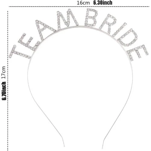 Gümüş Kaplama Kristal Taşlı Team Bride Taç - Resim 2