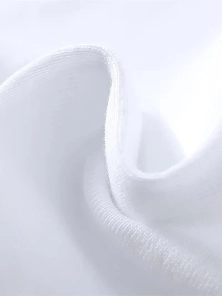 Baskılı Oversize Bisiklet Yaka T-shirt - Beyaz - 2