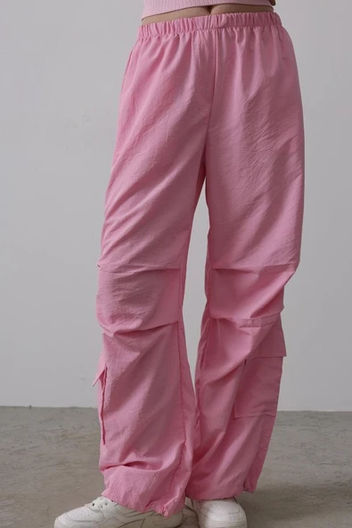 Paraşüt Cargo Pantolon - Pembe - 4