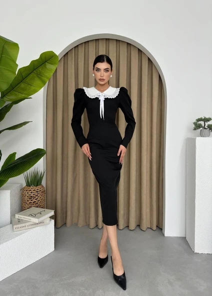 Coventry Yakalı Elbise - Resim 3