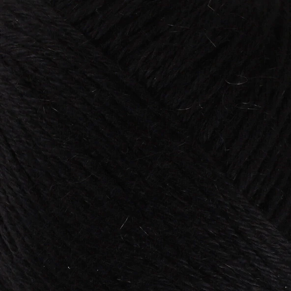 La Mia Angora 50gr Siyah El Örgü İpi - L006 - 33810 - Resim 2