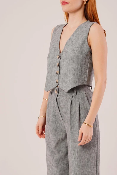 Kırçıllı Desen Antrasit Takım - Resim 2