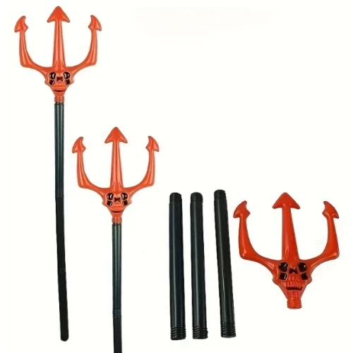 Kırmızı Renk Halloween Cadılar Bayramı Çatal - Resim 5