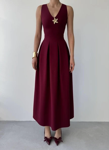 Late Yıldız Detaylı Elbise - Resim 2