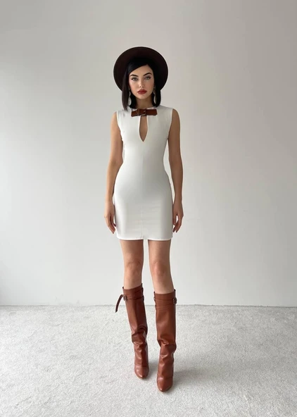 Nadia Kemerli Mini Elbise - Resim 4