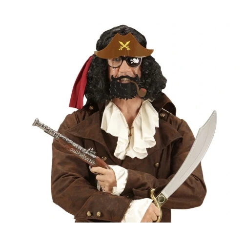 Kahve Şapkalı Pipolu Jack Sparrow Gözlüğü - 3