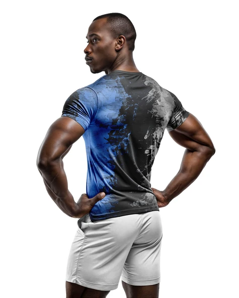 Desenli Antrenman ve Spor Forması, Halı Saha Forması, Nefes Alan Tişört, Yüksek Kalite Gym Tshirt - 2