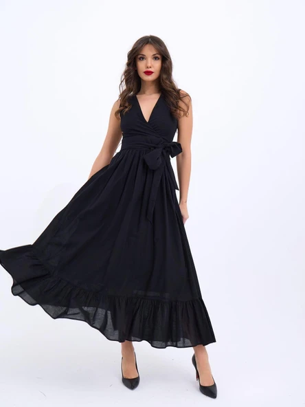 6921 ELBİSE-SİYAH - Resim 5