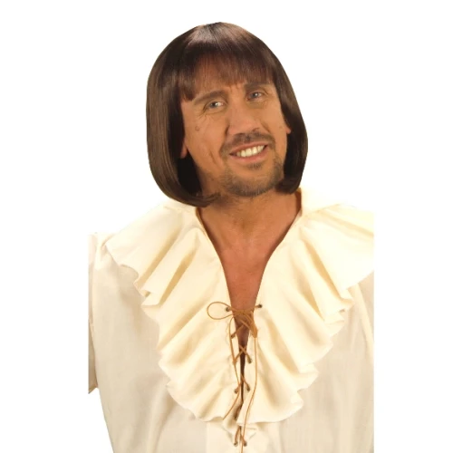 Kahve Renk Erkekler İçin Kısa Ortaçağ Peruğu ürün görseli