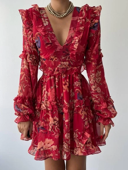 Avellino Sırt Dekolteli Elbise - Resim 2