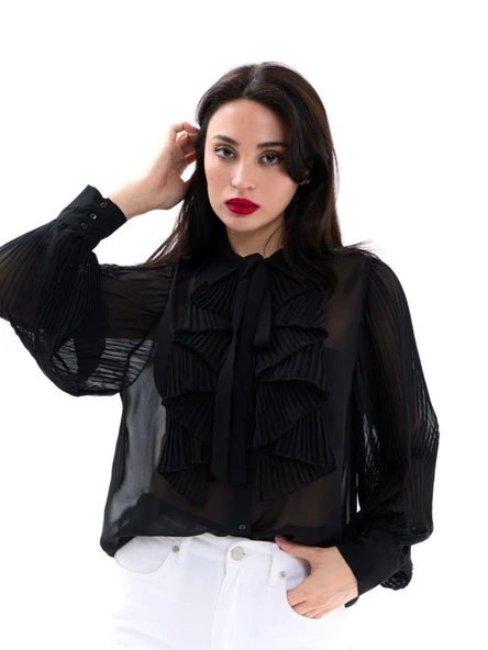 5535 GÖMLEK-SİYAH - Resim 4