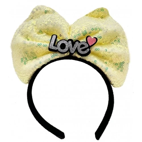 Led Işıklı Love Yazılı Fiyonk Taç - Resim 2