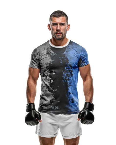 Desenli Antrenman ve Spor Forması, Halı Saha Forması, Nefes Alan Tişört, Yüksek Kalite Gym Tshirt - 4