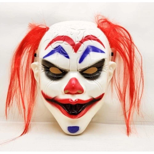 Kızıl Saçlı Joker Palyaço Maskesi - Resim 2