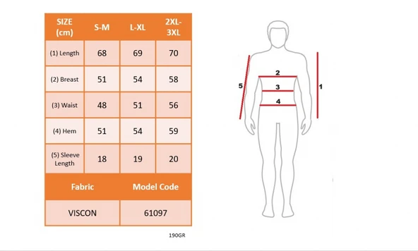 Erkek Kısa Kollu Bisiklet Yaka çok Renkli Viskon Bluz - Resim 6
