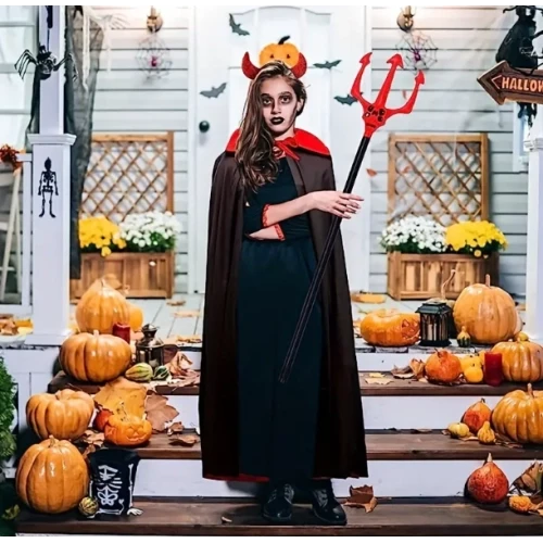 Kırmızı Renk Halloween Cadılar Bayramı Çatal - Resim 4