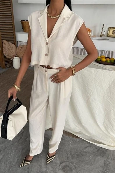 Zoe Crop Yelek Takım 9744-08 - 8