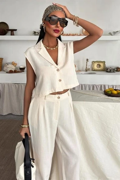 Zoe Crop Yelek Takım 9744-08 - 2