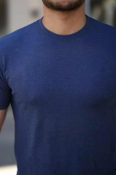 Erkek Ağaç Kabuğu Desenli Kısa Kollu T-shirt - Resim 6