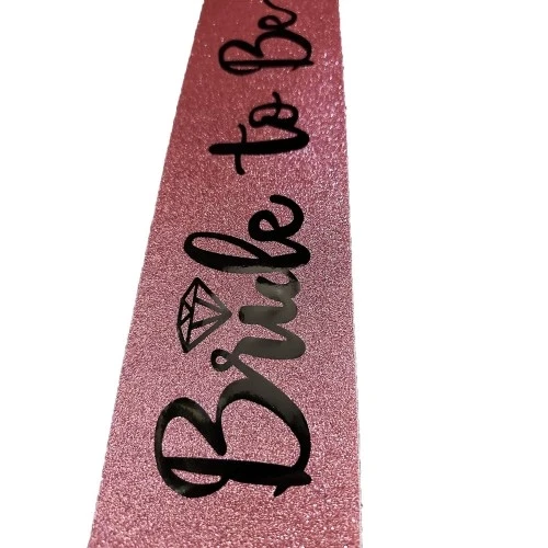 Pembe Siyah Alyanslı Bride To Be Kuşak Kemer - Resim 3