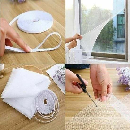 BUFFER® Tüm Cam Pencere Kapılara Uyumlu Çift Kanat Pencere Sinekliği - Resim 8