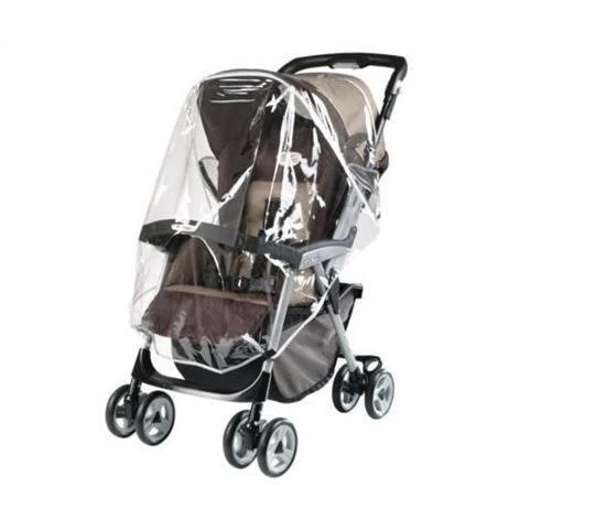 BUFFER® Bebek Arabası Puset Şeffaf Yağmurluk Rüzgar Engelleyici Muşamba - Resim 2