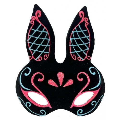 Siyah Mavi Kırmızı Tavşan Maskesi ürün görseli