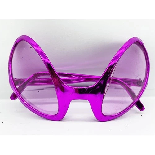 Retro Gözlük - 80 li 90 lı Yıllar Parti Gözlüğü Fuşya Renk ürün görseli