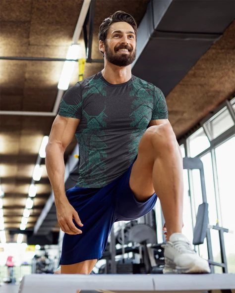 Desenli Antrenman ve Spor Forması, Halı Saha Forması, Nefes Alan Tişört, Yüksek Kalite Gym Tshirt - 3