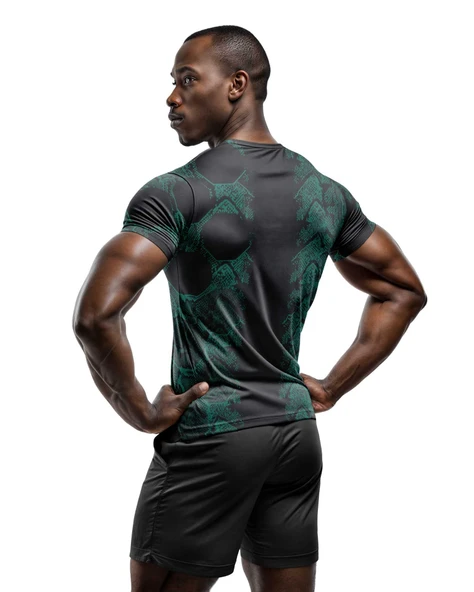 Desenli Antrenman ve Spor Forması, Halı Saha Forması, Nefes Alan Tişört, Yüksek Kalite Gym Tshirt - 2