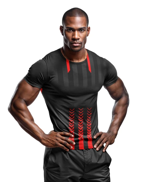 Desenli Antrenman ve Spor Forması, Halı Saha Forması, Nefes Alan Tişört, Yüksek Kalite Gym Tshirt - 4