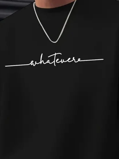 Erkek Uzun Kollu Bisiklet Yaka Yazı Baskılı Iki Iplik Bluz - 2