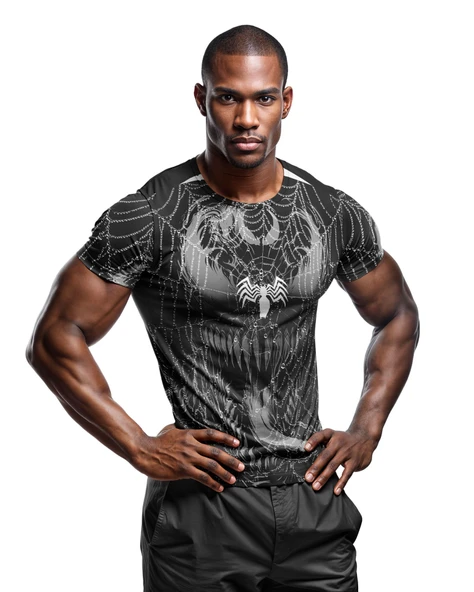 Desenli Antrenman ve Spor Forması, Halı Saha Forması, Nefes Alan Tişört, Yüksek Kalite Gym Tshirt - 1