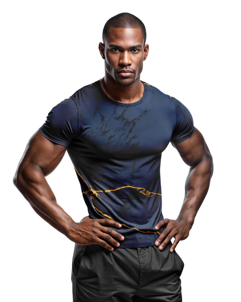 Desenli Antrenman ve Spor Forması, Halı Saha Forması, Nefes Alan Tişört, Yüksek Kalite Gym Tshirt - 1