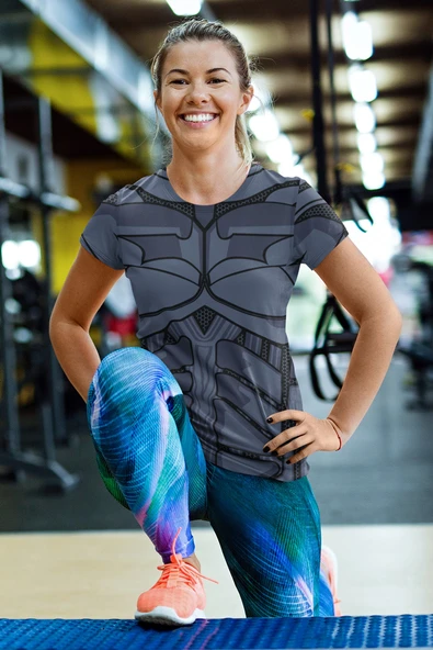 Desenli Antrenman ve Spor Forması, Halı Saha Forması, Nefes Alan Tişört, Yüksek Kalite Gym Tshirt - 4