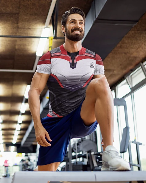 Desenli Antrenman ve Spor Forması, Halı Saha Forması, Nefes Alan Tişört, Yüksek Kalite Gym Tshirt - 3