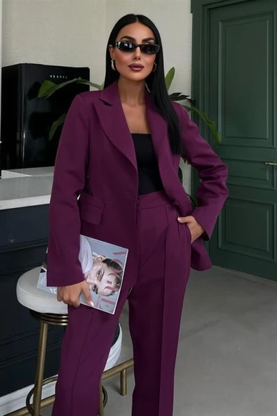 Sırt Dantel Detay Premium Takım Elbise 10031 - Resim 5