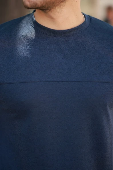 Erkek Oversize Bisiklet Yaka Kısa Kollu T-shirt - 6
