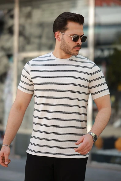 Erkek çizgili Kısa Kollu T-shirt ürün görseli