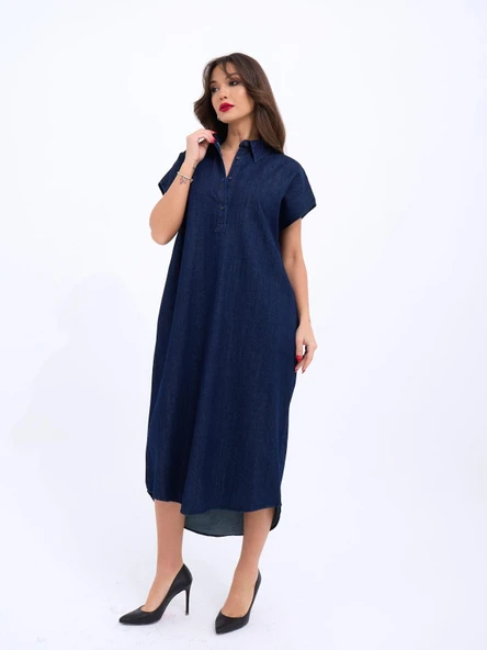 7348 KOT ELBİSE-MAVİ - Resim 4