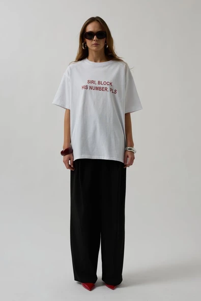Ön Baskılı Oversize T-Shirt - 2