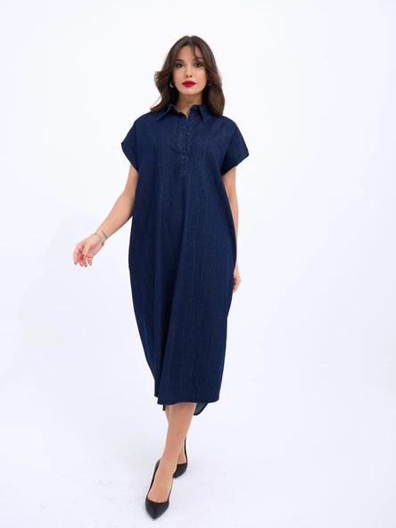 7348 KOT ELBİSE-MAVİ - Resim 5