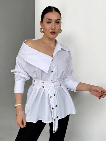 6493 GÖMLEK-BEYAZ - Resim 7