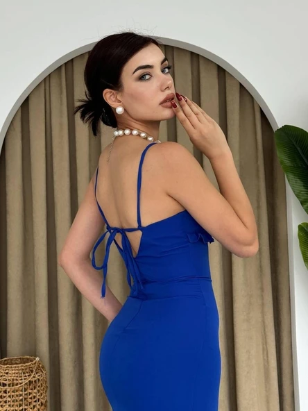 Papalia Sırt Detaylı Elbise - Resim 3