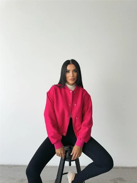 BOMBER MONT CYRUS KUMAŞ - Fuşya ürün görseli