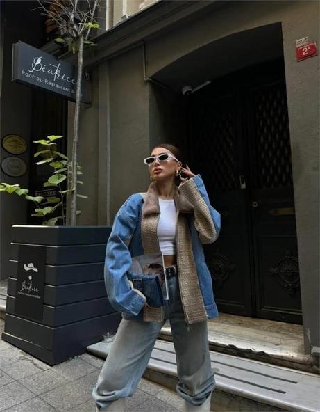 CHANEL GARNİLİ KOT MONT - Bej ürün görseli