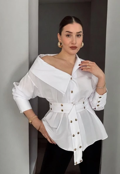 6493 GÖMLEK-BEYAZ - Resim 6