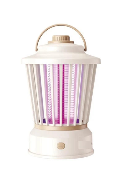 Beyaz Şarjlı Uv Işıklı Elektrikli Sivrisinek Öldürücü Lamba Sinek Kovucu Sineksavar - 2